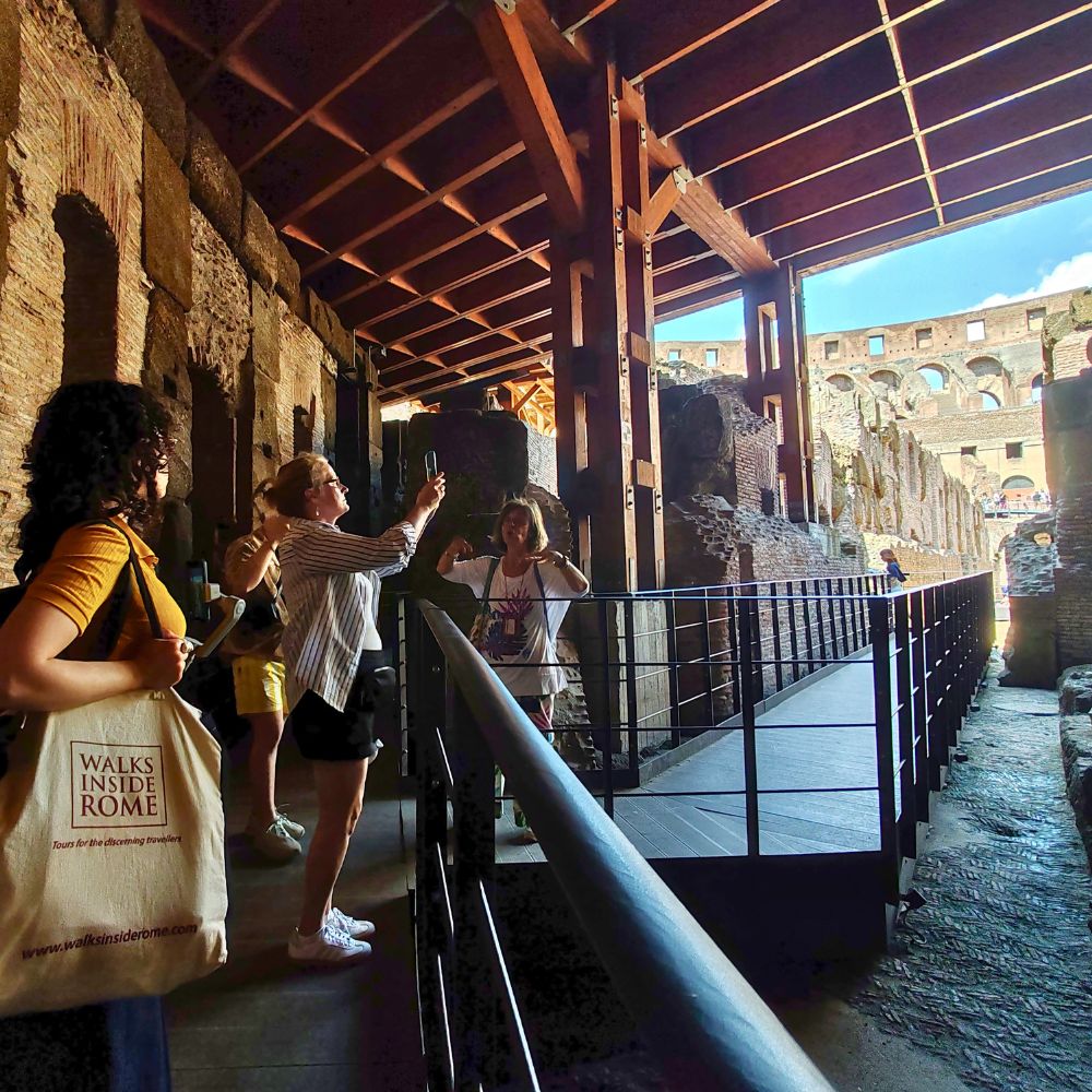 Girl in the Roman Forum during a guided tour Colosseum and Forum with Walks Inside Rome