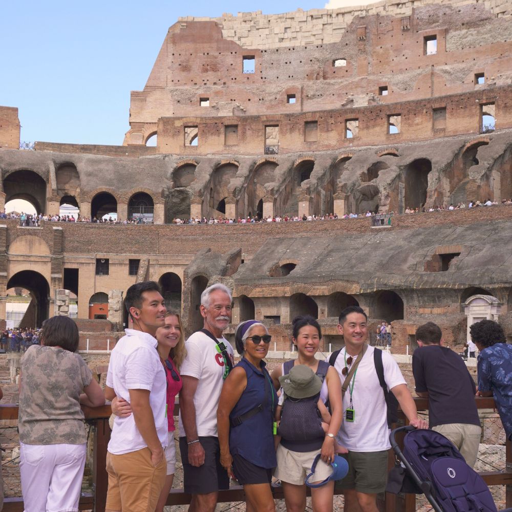 Family at colosseum with Walks Inside Rome
