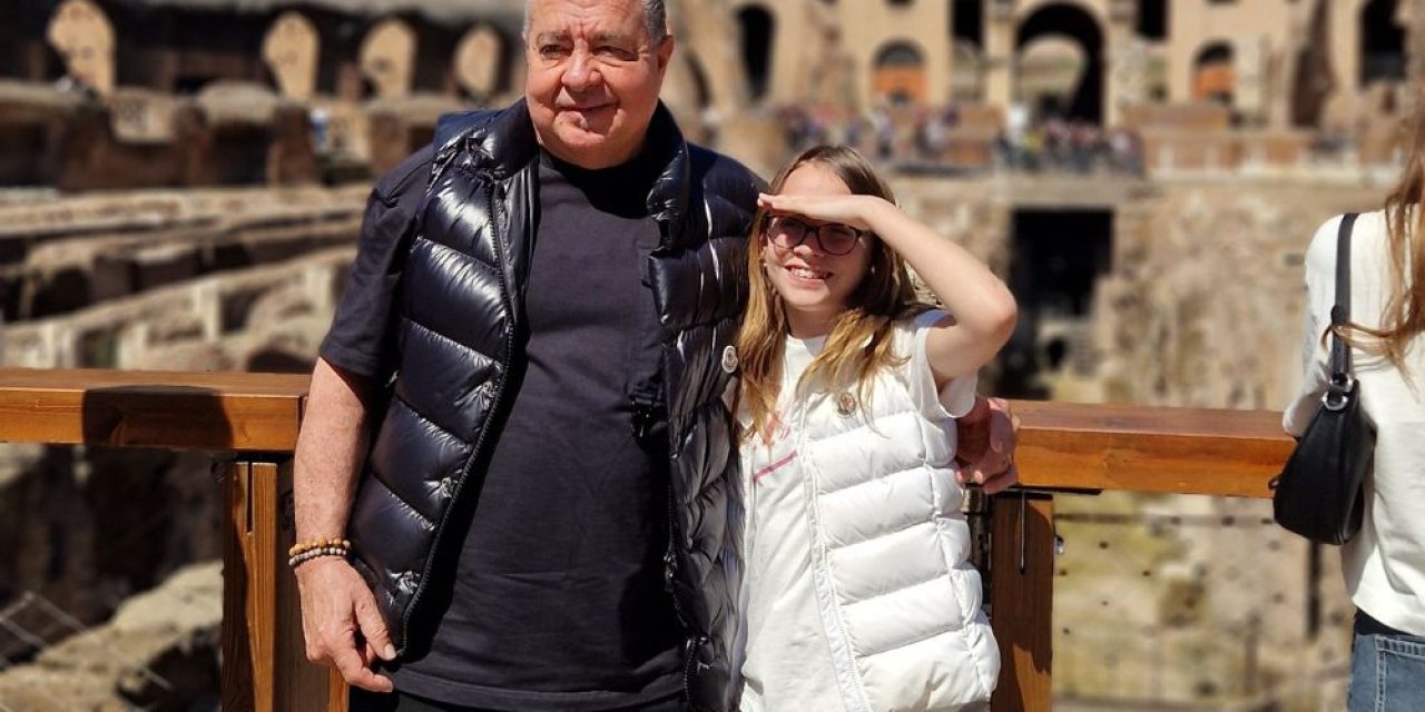 Father and Daughter durng a Colosseum and Vatican Combo Tour